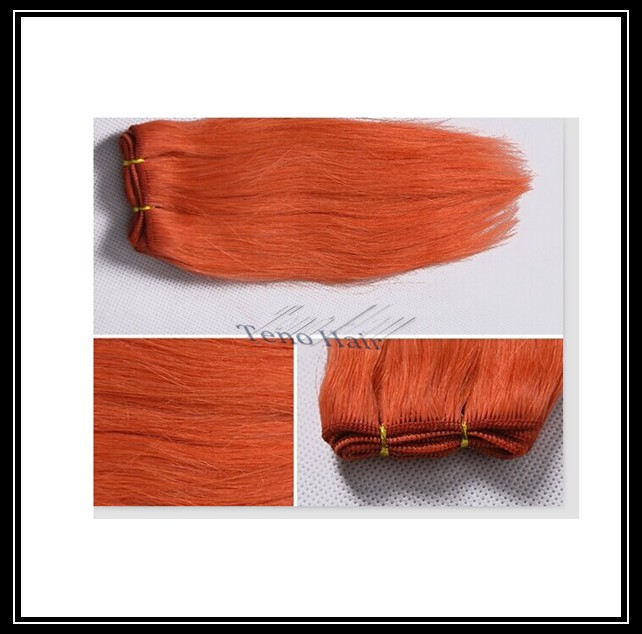 Orange color hair extension wholesale