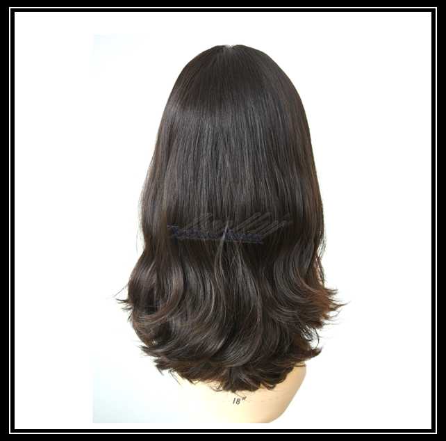 Jewish human hair lace wig