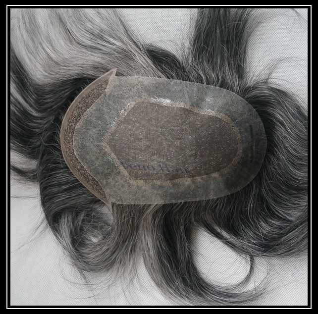 Full natural thin skin with lace front dan dotson toupee