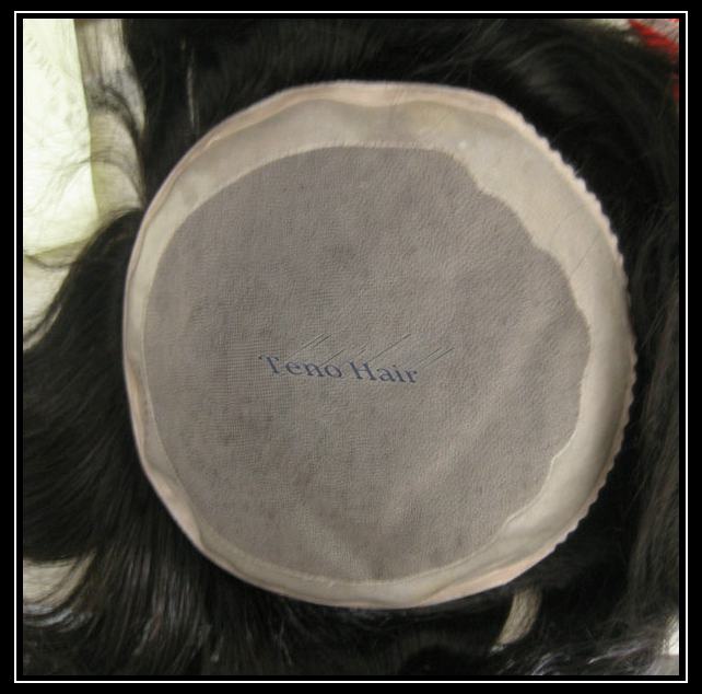 Scallope front mono toupee industry