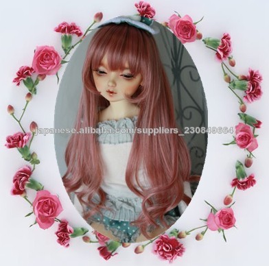 the newest design and fashion red doll wig wholesale