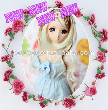 Qingdao port very lovely high quality made in China synthetic bjd doll wig