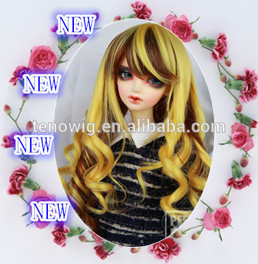 Very very hot new design made in China synthetic bjd doll wig