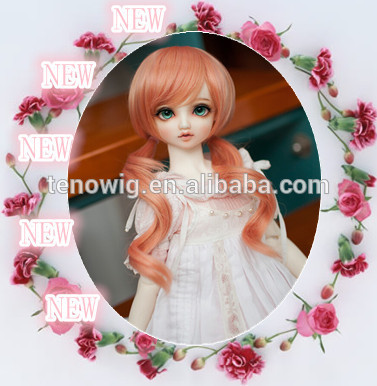 Top quality very beautiful made in China synthetic bjd doll wig