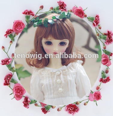 The new design super cute made in China synthetic doll wig wholesale