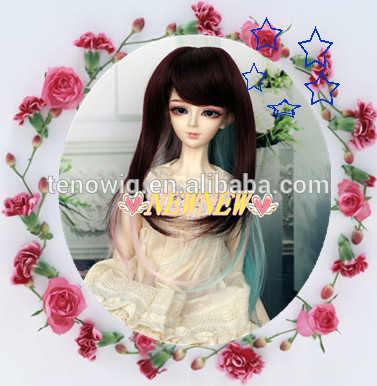 Top quality wholesale cheap colorful and professional synthetic doll wig