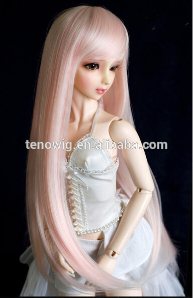 2015 New design very cute made in China synthetic bjd doll wig