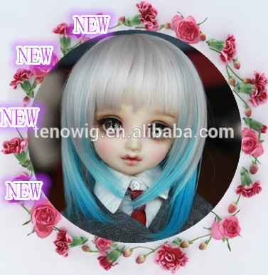 2015new product the best design popular synthetic bjd doll wig