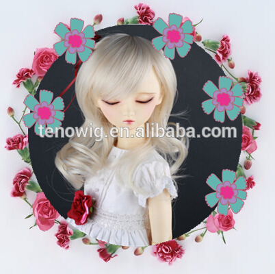 NEW product very popular colorful made in China synthetic bjd doll wig