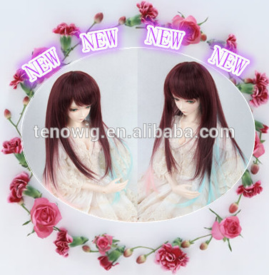 2015 New arrival midium long bob made in China synthetic bjd doll wig