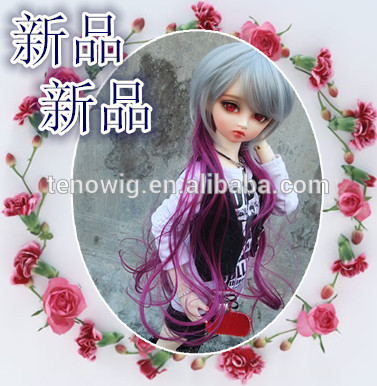 Super long straight hot selling made in China synthetic bjd doll wig