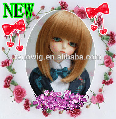 Very lovely and beautiful made in China synthetic bjd doll wig