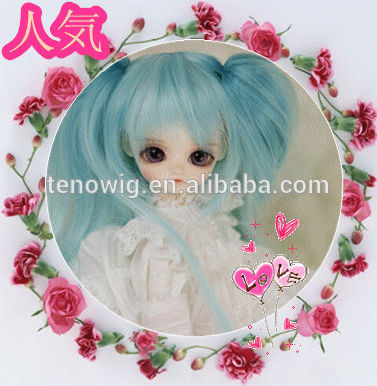 2014 new arrival the best design made in China synthetic bjd doll wig