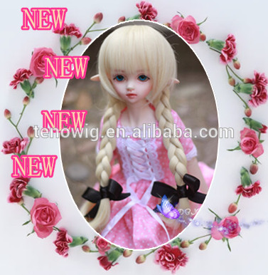 Super long straight very beautiful made in China synthetic bjd doll wig