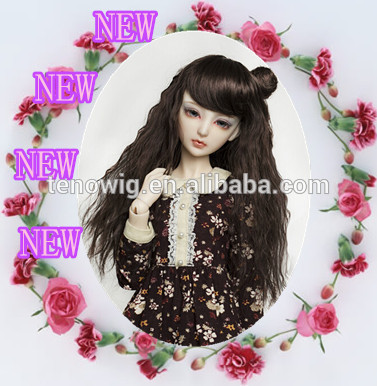 Very lovely two tone long curly synthetic bjd doll wig