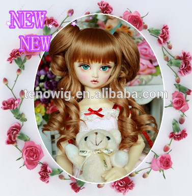 coffee color doll bjd hair wig