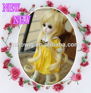 Best selling new design very cute and beautiful synthetic bjd doll wig