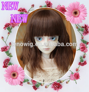 Lovely and popular top quality synthetic bjd doll wig