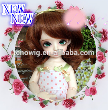 Wholesale cheap super lovely top quality synthetic bjd doll wig