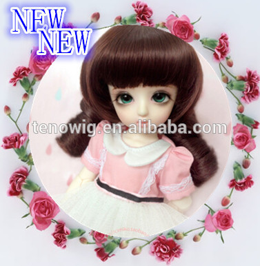 Super long two braid new design made in China synthetic bjd doll wig