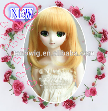 Wholesale cheap classic short lovely made in China synthetic bjd doll wig