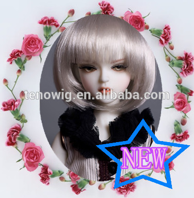 2015 very beautiful and lovely synthetic doll wig wholesale