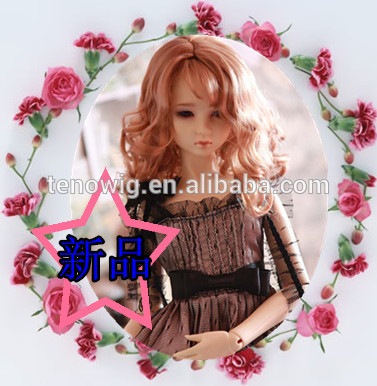 wholesale cheap super cute100% heat resistant synthetic doll bjd hair wig