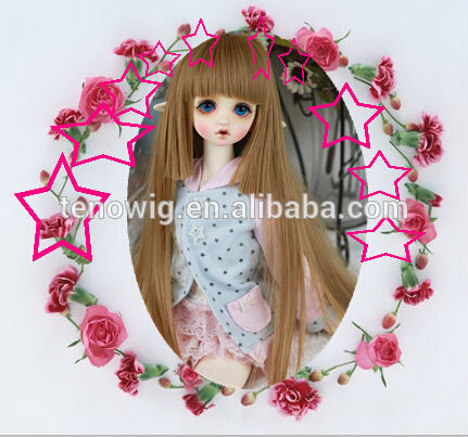 the cheapest price nice doll hair doll wig