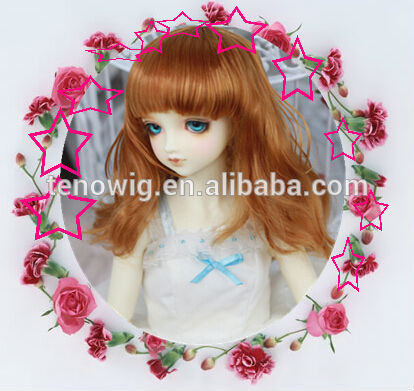 heat resistant fiber BJD long wigs doll wig