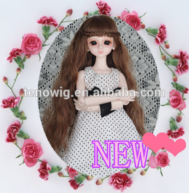 super long and new design factory price synthetic doll wig wholesale