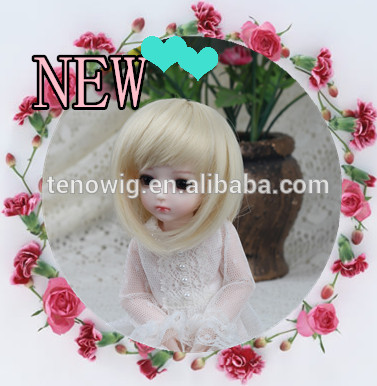 supercute high quality madein China synthetic doll wig whole sale