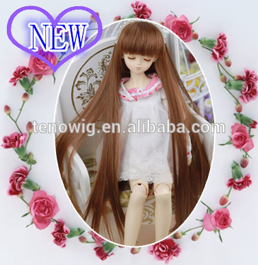 Wholesale cheap pink fashionable and professional synthetic bjd doll wig