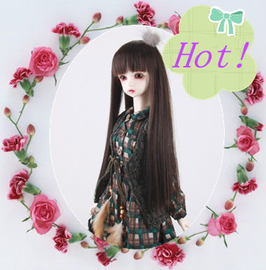 2015 new arrival super long straight doll wig