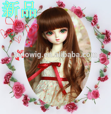 Qingdao port simple and beautiful heat resistant synthetic bjd doll wig