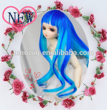 New product super long two tone synthetic bjd doll wig