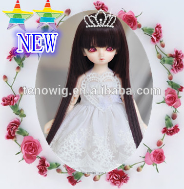 Wholesale cheap long straight synthetic bjd doll wig