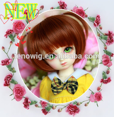 Qingdao port super cute professionable design synthetic bjd doll wig