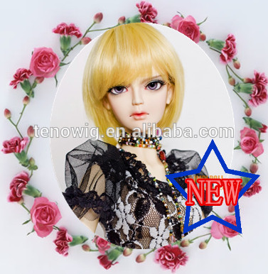 2014 new design made in China synthetic doll wig wholesale