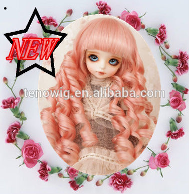 lovely and cute synthetic bjd doll wig