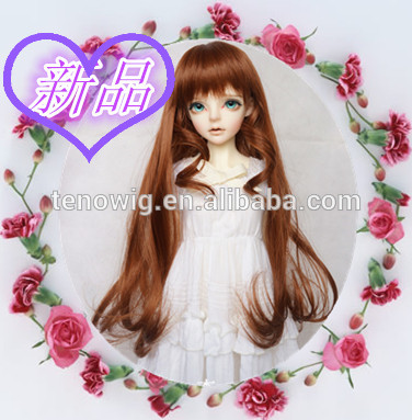 Hot selling new design machine made bjd doll wig