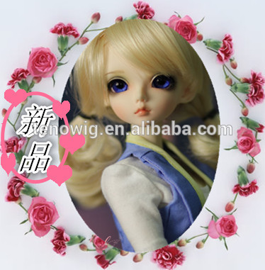 Heat resistentece natural look great quality synthetic bjd doll wig