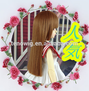 2015 very beautiful and fashion midium straight bjd doll wig