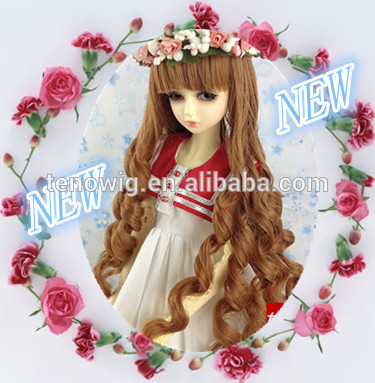 2015 hot sale deep wave Synthetic bjd Doll Wig