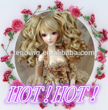 the newest design and fashion short black synthetic bjd doll wig