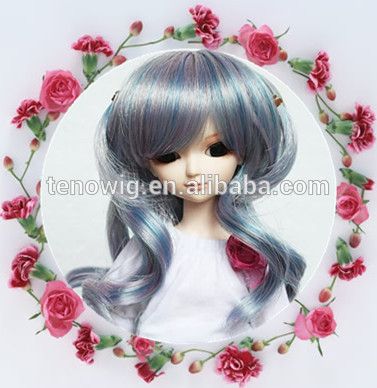 Popular fashion new style best quality fashionable synthetic bjd doll wig