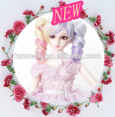 Pretty and lovely Synthetic bjd Doll hair Wig