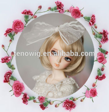 New style cuted synthetic bjd doll wig