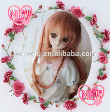 Heat resistant fashion made in China synthetic bjd doll wig