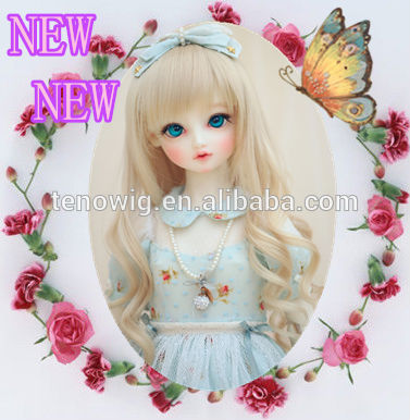 Wholesale cheap made in China heat resistant synthetic bjd doll wig