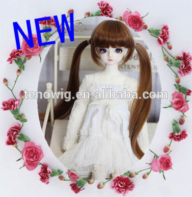 Best selling very beautiful Qingdao port synthetic bjd doll wig